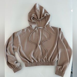 Zara beige hooded top